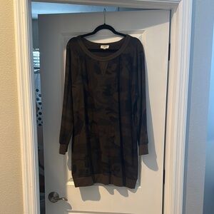 Camouflage Long Sleeve Dress